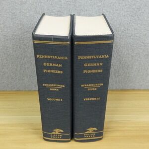 1934 Pennsylvania German Pioneers Vol 1 & 2 Strassburger Hinke PA History 1994